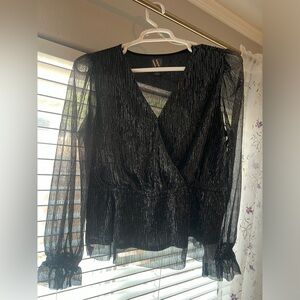 Sparkly black dress shirt